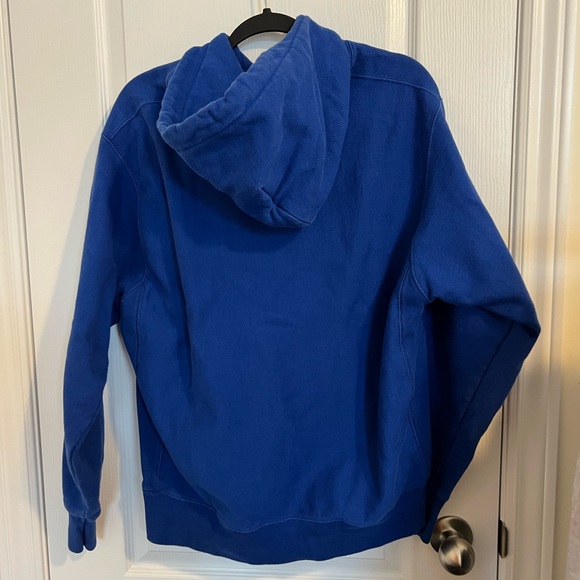 CHAMPION Men's Reverse Weave Logo Hoodie in Royal Blue - Picture 4 of 4